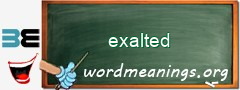 WordMeaning blackboard for exalted